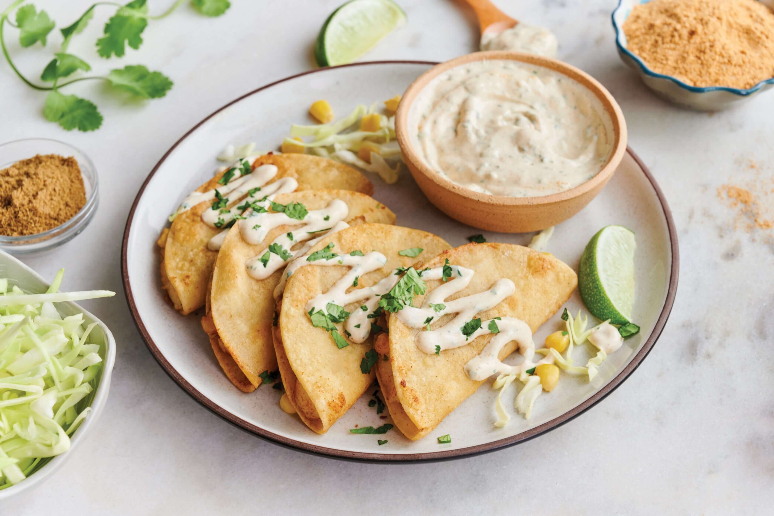 potato and corn tacos