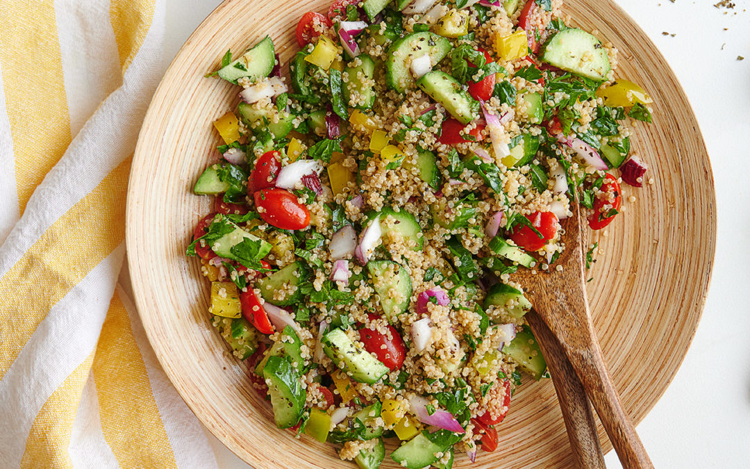 Quinoa Salad with Oregano Vinaigrette Dressing
