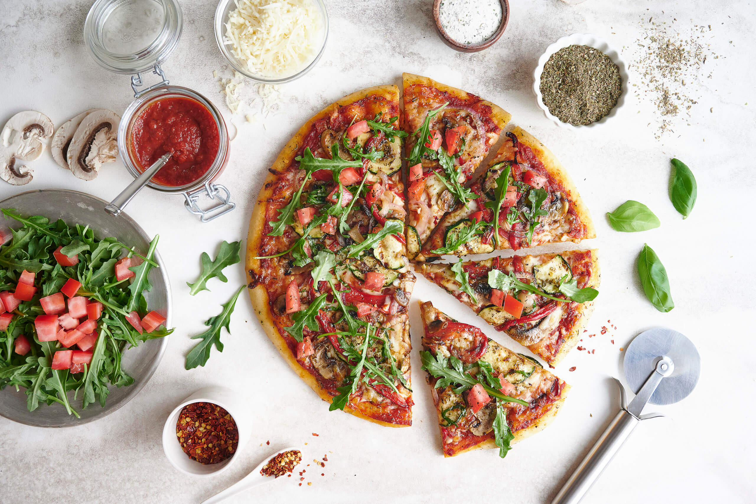 grilled veggie pizza