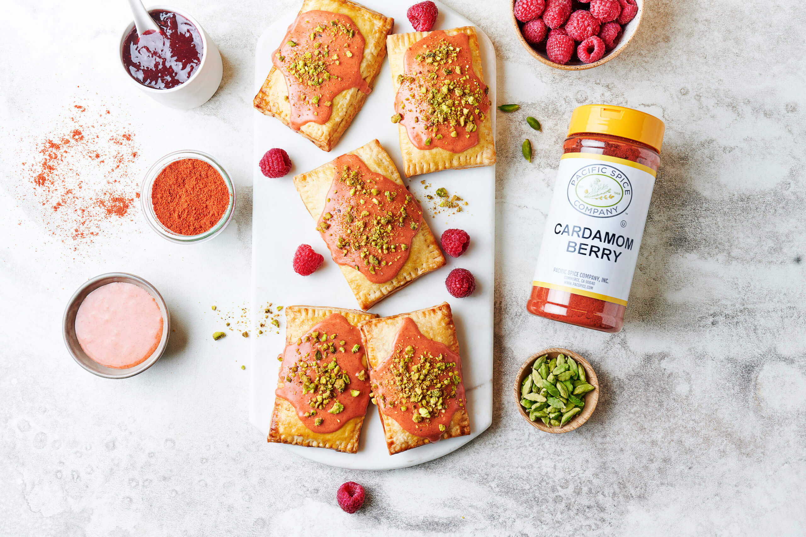 toaster pastries made with cardamom berry spice