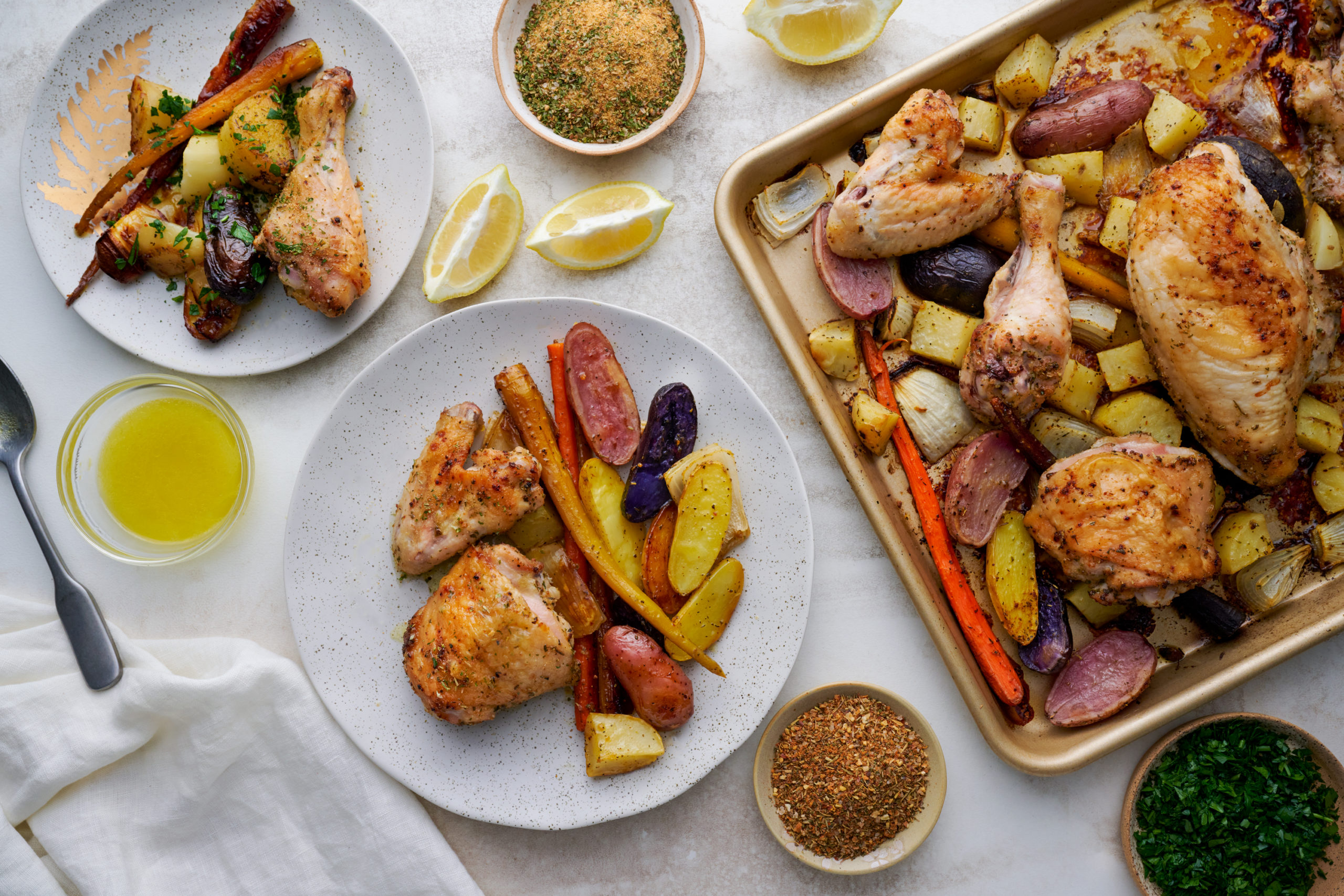 roasted chicken and veggies