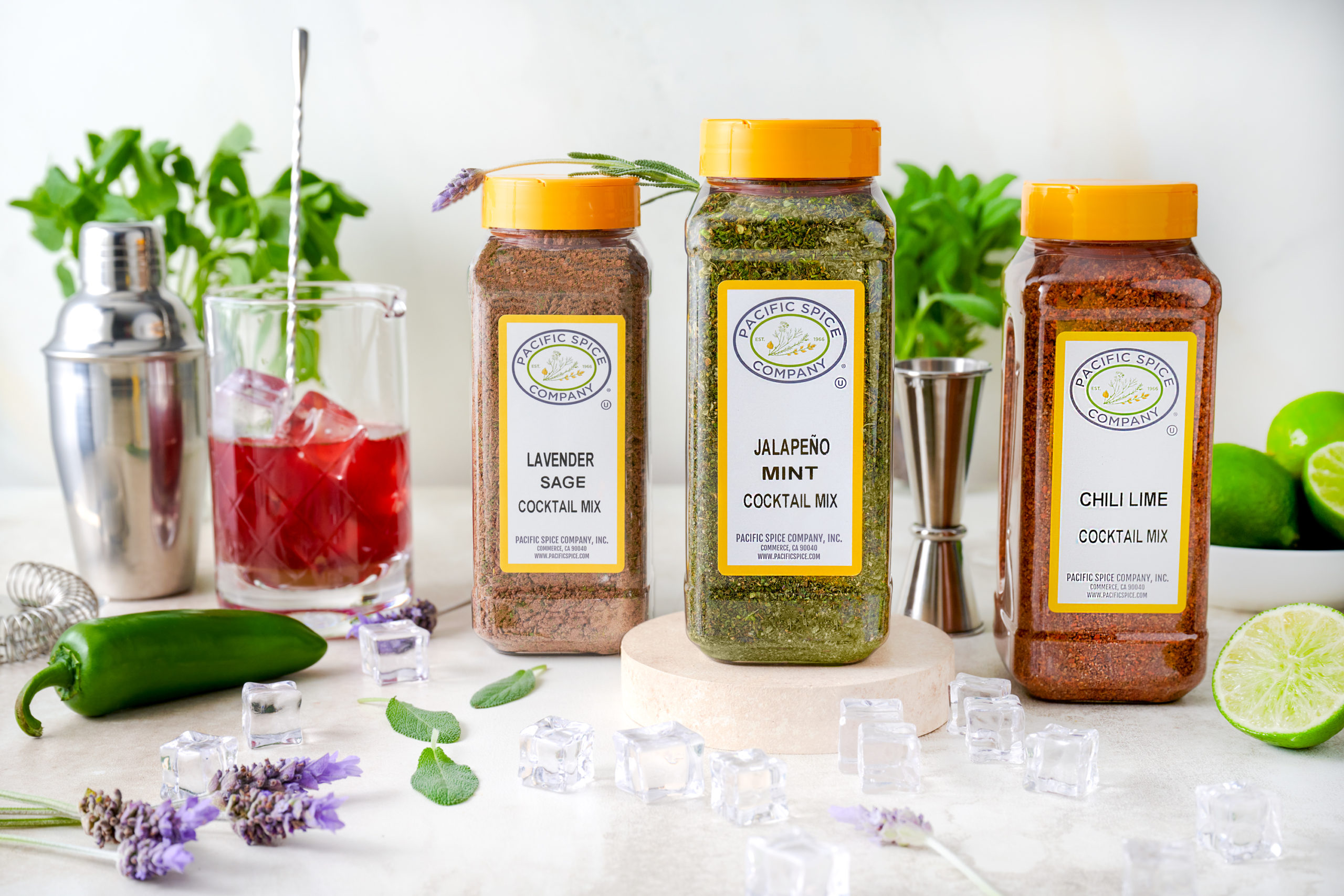 three mocktail spice blends